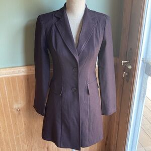 Vintage Allure plum long blazer jacket